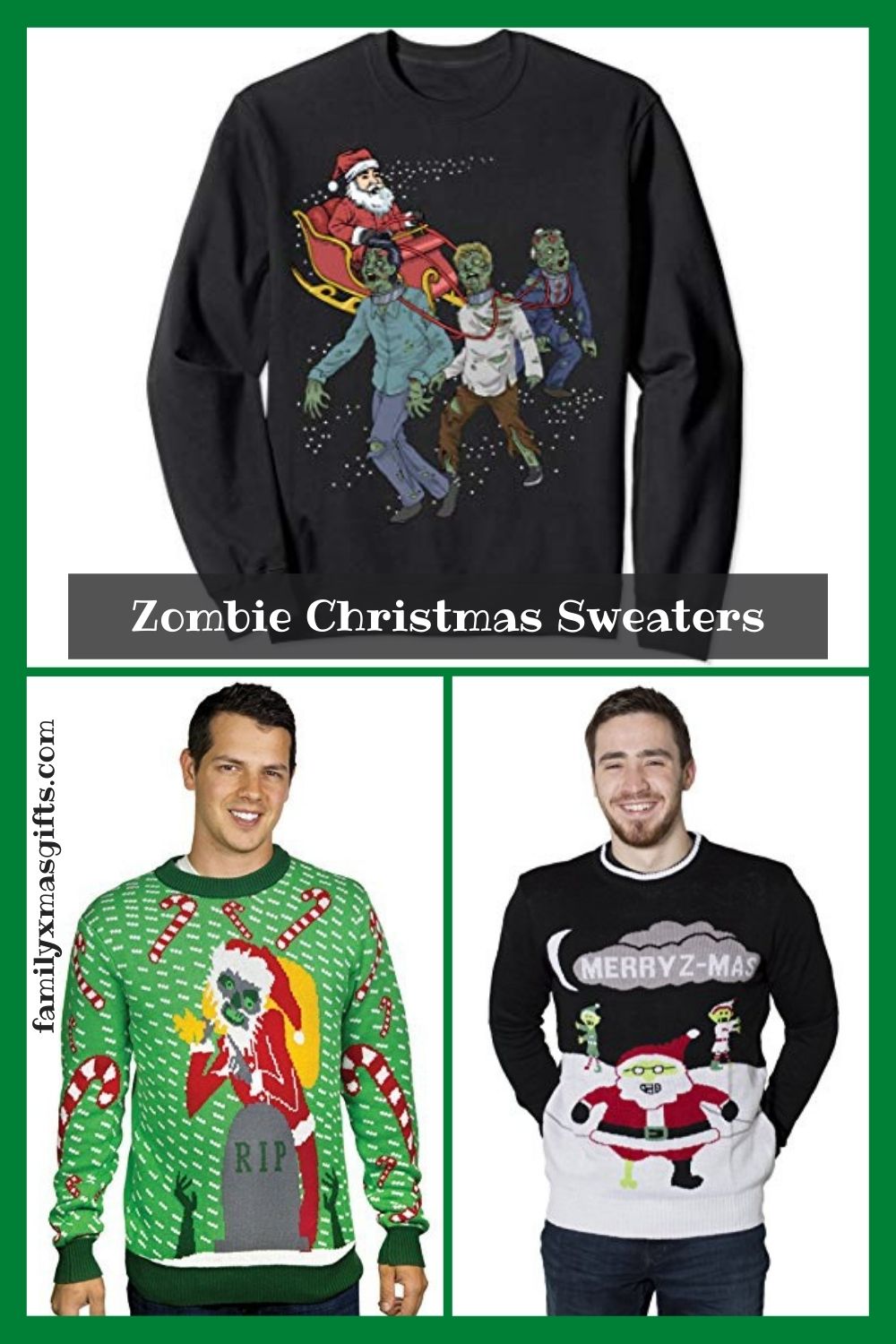 Zombie Ugly Christmas Holiday Sweaters