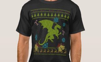 Mystical Dragon and Unicorn Ugly Christmas Sweaters